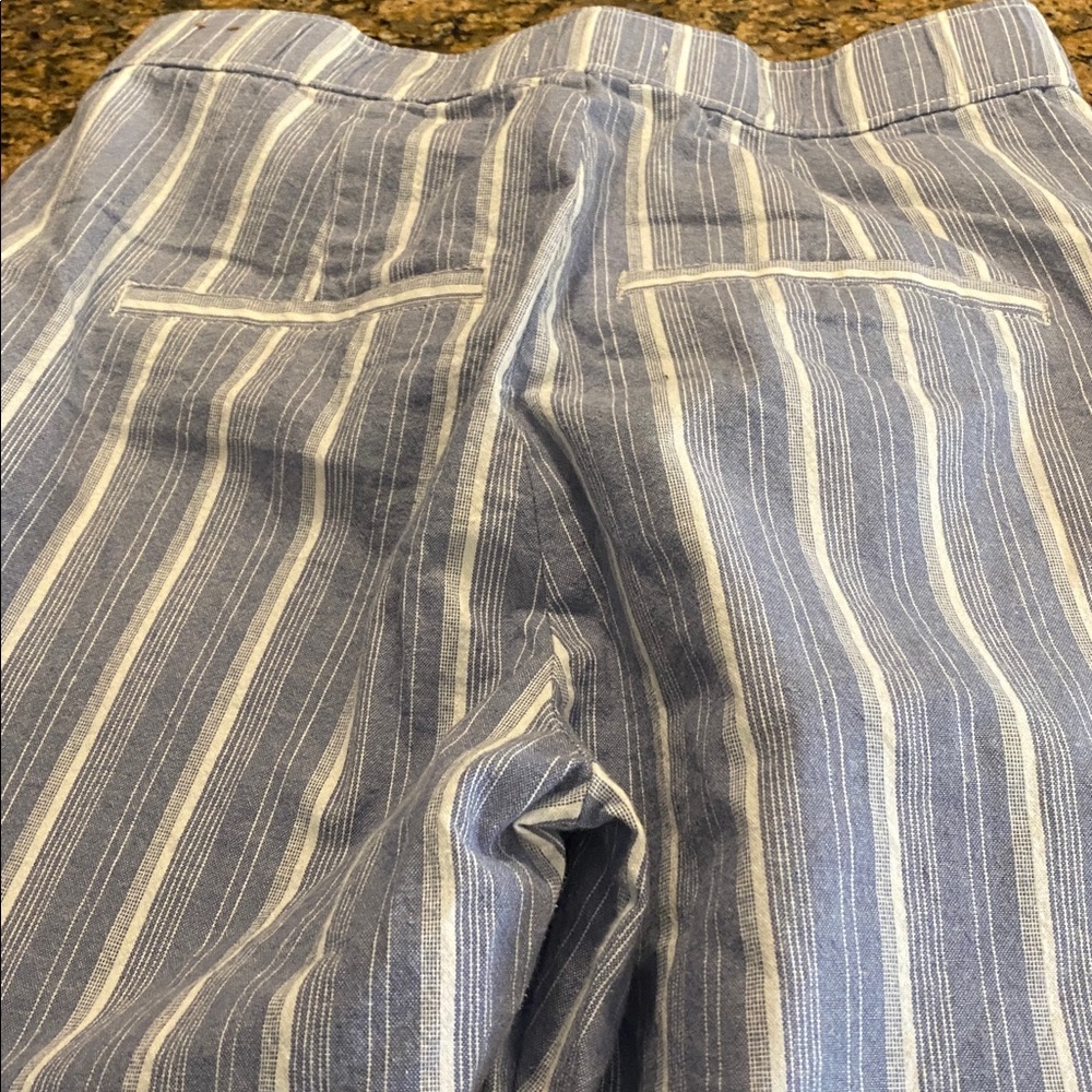 Hollister Blue and White Striped Fabric